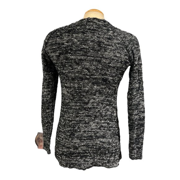 STYLE & CO Sweater Size XS Long Sleeves Sparkly Knit Gray Black White - Picture 5 of 14